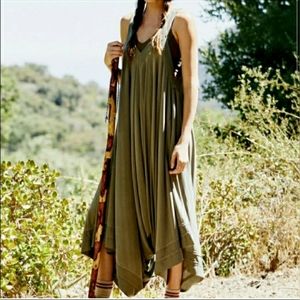 Free People Seven Stars Onesie Green